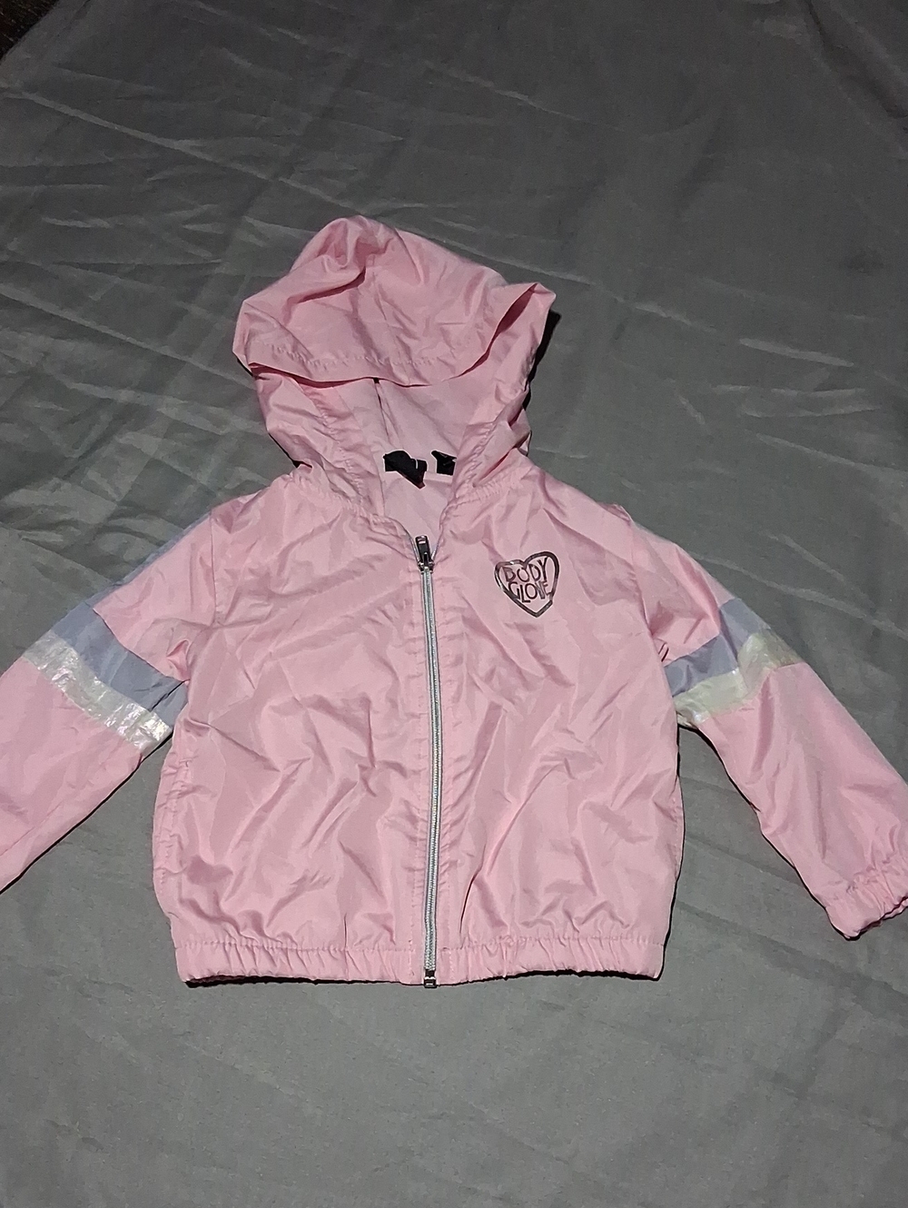 Body Glove Pink Hooded Rain Jacket with Heart Logo